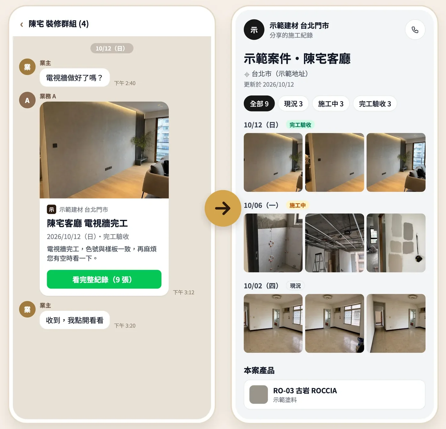一個連結,業主看到整個案子
